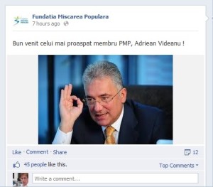 Adriean Videanu PMP Facebook clona