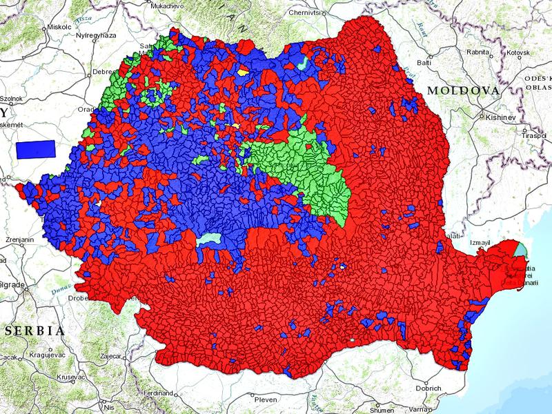 HARTI INTERACTIVE Rezultatele cu votul final in alegerile